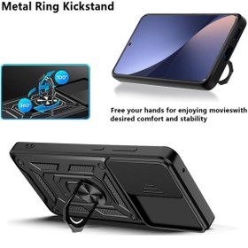 Resim m.tk moveteck Xiaomi Mi 12t Pro Uyumlu Kamera Korumalı Pars Lens Sürgülü Yüzüklü Zırh Tank Yüzüklü Military 