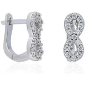 Resim 925 Ayar Gümüş Sonsuzluk Küpe 