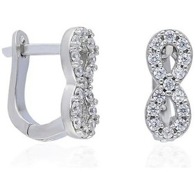 Resim 925 Ayar Gümüş Sonsuzluk Küpe 