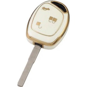 Resim Ford Fiesta Mondeo Focus Transit Fusion Uyumlu Silikon Anahtarı Kılıfı Beyaz 