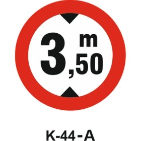 Resim Gündoğdu 3.50M Den Fazla Taşıt Giremez Trafik LEVHASI-K-44A 