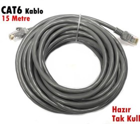 Resim FULLY 15Metre CAT6 Kablo Hazır Fişli 