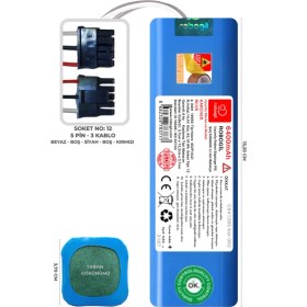 Resim Robogil Karcher RCV5 6400mAh Uyumlu Robot Süpürge Pili C6412BS-Kar-002 