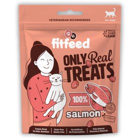 Resim 10'lu Paket - Freeze-Dried Çiğ Somon Kedi Ödülü 