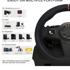 Resim YUES GT10 Direksiyon Seti 270° Oyun Direksiyonu, PS4 Xbox X|S/One • Switch • PC Uyumlu 