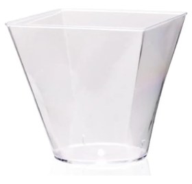 Resim Prizma Kase Mika Plastik Şeffaf Kapaklı Sunum Kabı 24 Lü 240 cc 