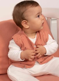 Resim Çift Taraflı Yelek Bebek Cosmos Pembe Organik Pamuk - 6-12 Ay 
