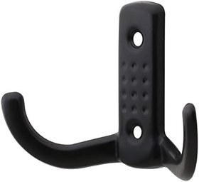 Resim Badem10 Askı Noktalı Elbise Vestiyer Duvar Askısı Dolap Elbise Askılığı Mat Siyah Metal Askı 100 ADET 