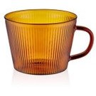 Resim Striped Borosilikat Cam Kahve Kupası Amber 310 Ml The Mia