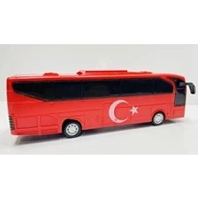 Resim Can-Em Oyuncak Sürtmeli Türk Bayraklı Otobüs 
