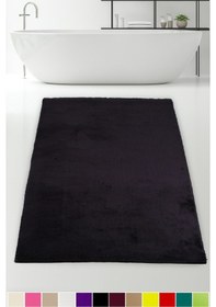 Resim Bonny Home Elite Siyah 80x150 Cm Köşeli Peluş Banyo Paspası Siyah 
