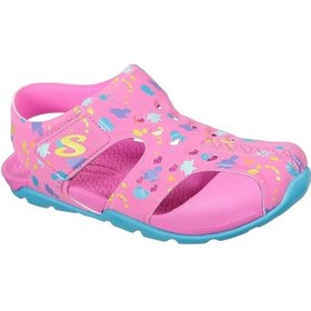 Resim Skechers Side Wave Kız Çocuk Pembe Sandalet Mavi 