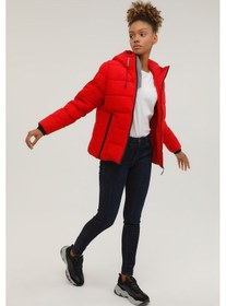 Resim Lumberjack W-sn31 Apreskı Coat 2pr Kırmızı Kadın Kısa Kaban 000000000101165594 Kırmızı 