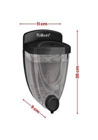 Resim 2 Adet Duvara Monte Sıvı Sabunluk F011s, Mutfak Banyo Duş Şampuan Dezenfektan Sabun Dispanseri Siyah Siyah 