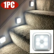 Resim 1 adet Hareket Sensörlü LED Gece Lambası, 6 LED'li Kablosuz Duvar Lambası, Dolap, Dolap, Merdiven, Yatak Odası, Koridor, İç Dekorasyon, Pil ile Çalışır, ≤36V, Pil Dahil Değil, Elektronik Bileşenler, Gümüş Gri 