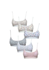 Resim Pedli Ip Askılı Yarım Atlet Desenli Büstiyer 6 Lı Set 2 Çok Renkli 