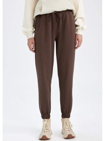 Resim Defacto Regular Fit Beli Paçası Lastikli Cepli Uzun Boy Jogger Eşofman Altı S8381AZ24WNBN534 Kahve 