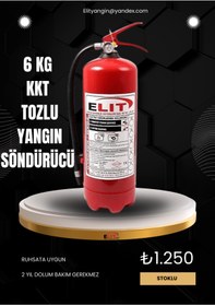 Resim ELİTyangın 6 KG KURU KİMYEVİ TOZLU YANGIN SÖNDÜRME CİHAZI 