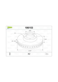 Resim Fiat Siena Fren Diski On 1999-2002 Valeo 186153 2adettir 