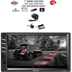Resim Everton RT-7070 7" Double Oto Teyp Usb Aux Bluetoth Kamera Dahil 
