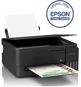 Resim EPSON EcoTank L3350 Wi-Fi + Tarayıcı + Fotokopi Renkli Çok Fonksiyonlu Tanklı Yazıcı C11CL62413 + Orjinal Siyah Mürekkep Hediyeli 