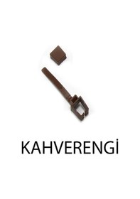 Resim Perdemix Rustik Perde Korniş Ray Kelepçesi Ve Kapak 6 Adet Ceviz 