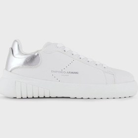 Resim Emporio Armani Bayan Ayakkabı X3X187 XN850 M696 BEYAZ-GÜMÜŞ Gümüş 