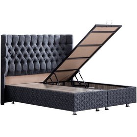 Resim Setaymobilya Baza, Platinium Antrasit Mdf Baza + Başlık Seti, Setay Mobilya 