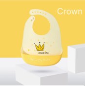 Resim Silikon Babi Önlük Su Geçirmez Tükürük Damlayan Muz Önlükler Karikatür Crown Crown Çok Renkli 