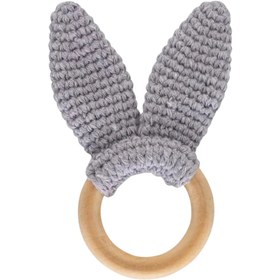 Resim Babyjem Ahşap Halka Diş Kaşıyıcı - Gri 