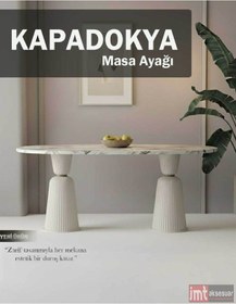 Resim Kapadokpa 72 Cm 2 Adet Yemek Masası, Ofis Ve Toplantı Masası Ayağı Beyaz Beyaz 