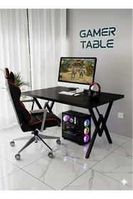 Resim modülare Profesyonel Oyuncu Masası Siyah Bilgisayar Çalışma Masası 120 Cm Gamer Table 