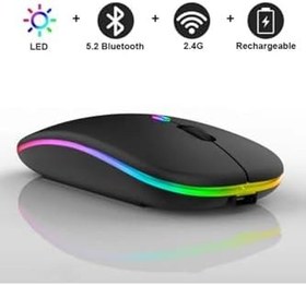 Resim Sonex Kablosuz Bluetooth Mouse Rgb Ledli Şarj Edilebilir Sessiz Kullanım 