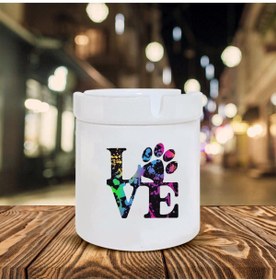 Resim Genel Markalar Love Ped Baskılı Seramik Şık Küllük 