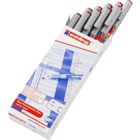 Resim 152m Silinebilir Asetat Kalemi 10'lu Paket Kırmızı Beyaz 