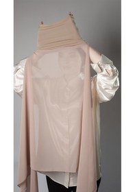 Resim Hürrem Bone Bej Pratik Hazır Geçmeli Şal Şifon Boru Boneli 3001_12 