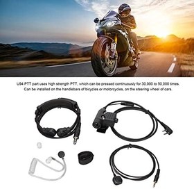 Resim U94 PTT + 7,1 mm Throat Control kulaklık, profesyonel poliüretan kablo U94 PTT yüksek mukavemetli tak ve çalıştır net ses ile V8 için 