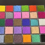 Resim 18.600 adet 30 renk/9.300 adet 15 renk, 1,8 mm Bohem tarzı yüksek kaliteli Çek cam boncuklar, DIY kolye küpe bileklik takı yapımı ve parti dekorasyon malzemeleri için ara boncuklar 