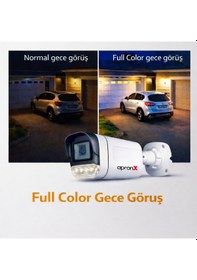 Resim Apronx Ax-bn250s 5mp 2.8mm Full Color Mikrofonlu Bullet Ip Kamera 