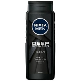 Resim Nivea Men Deep Dimension Clean 3ü 1 Arada Erkek Duş Jeli 500ml 