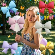 Resim 1 adet Canlı 39 İnç Kelebek Kemer Alüminyum Folyo Balon - Anneler Günü, Doğum Günü, Mezuniyet, Düğün ve Yaz Partileri için Mükemmel - Tüm Mevsimler için Pastel Renkler ile Yeniden Kullanılabilir, Kendi Kendine Sızdıran Dekor - Kelebek Temalı Dekor - Yeniden Kullanılabilir Folyo Balon 