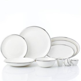 Resim Korkmaz Elektra Collection 60 Parça Platin Yemek Takımı A8057 