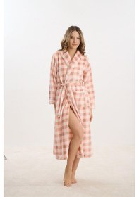 Resim Kadın Uzun Süpersoft Pembe Sabahlık C5t8n2o61 001 