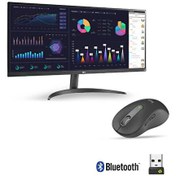 Resim LG 34WQ500-B 34'' 100Hz Freesync IPS Monitör + Logitech M650 L Büyük Boy Kablosuz Mouse 