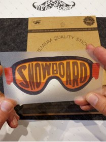 Resim Bay Etiket Hbg89 Snowboarding Yazili Etiket 