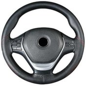 Resim Novahub Turuncu 38cm Hakiki Deri Araba Direksiyon Kılıfı Dört Mevsim Kaymaz Tekerlek Örgü Kapağı İç Aksesuarları Turuncu 