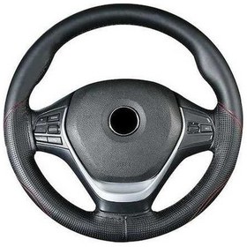 Resim Novahub Turuncu 38cm Hakiki Deri Araba Direksiyon Kılıfı Dört Mevsim Kaymaz Tekerlek Örgü Kapağı İç Aksesuarları Turuncu 