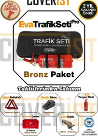 Resim COVERİST Eva Trafik Seti Plus - 1 KG Yangın Tüpü - 2 Yıllık - Siyah - Bronz Paket 