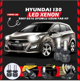 Resim Hyundai İ30 2007-2016 Uzun Far Uyumlu Şimşek Etkili Led Xenon Premium Series H7 