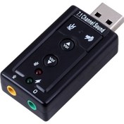 Resim aogo Usb Ses Kartı Virtual Sound Tak Kullan Kulaklık Mikrofon Çıkışı 7.1 Channel Harici Ses kartı 